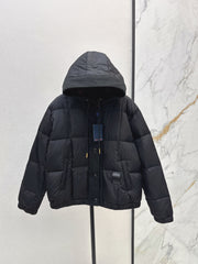 Hooded Drawstring Down Jacket