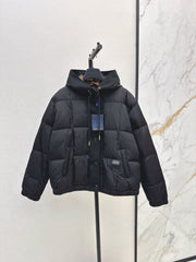 Hooded Drawstring Down Jacket