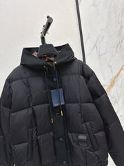 Hooded Drawstring Down Jacket