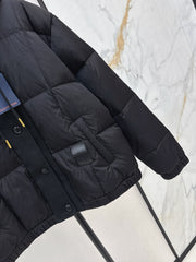 Hooded Drawstring Down Jacket