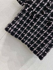 Plaid Burgundy Long Coat