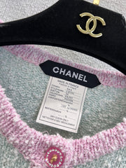 Grainy Single-Breasted Knit Cardigan