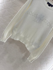 Beaded Lettering Knit Long Sleeve