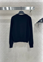 Beaded Lettering Knit Long Sleeve