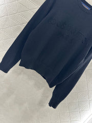 Beaded Lettering Knit Long Sleeve