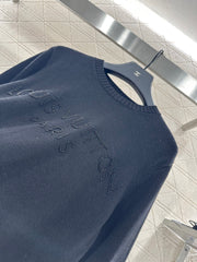 Beaded Lettering Knit Long Sleeve
