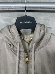 All-over embossed logo jacket