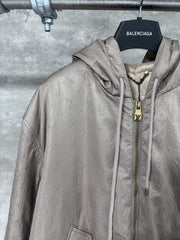 All-over embossed logo jacket