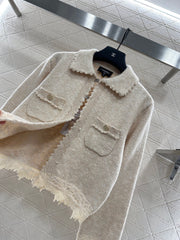 Embroidered Lace Knit Cardigan
