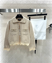 Embroidered Lace Knit Cardigan
