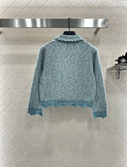 Embroidered Lace Knit Cardigan