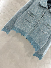 Embroidered Lace Knit Cardigan