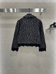 Embroidered Lace Knit Cardigan