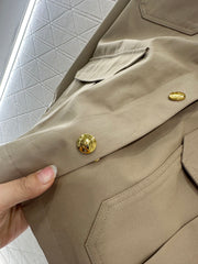 Corduroy Collar Contrast Jacket
