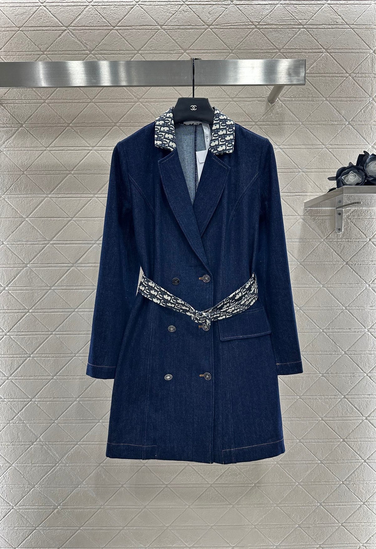 Belted Denim Trench Coat