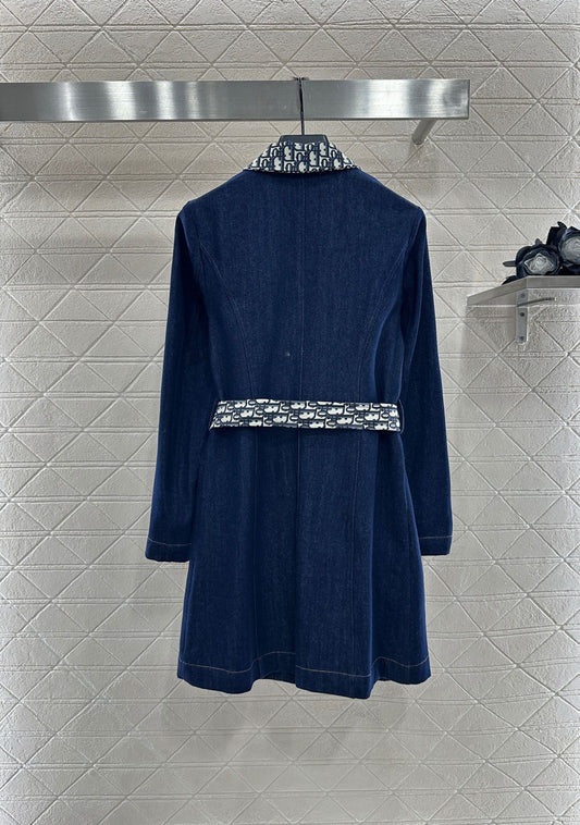 Belted Denim Trench Coat