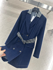 Belted Denim Trench Coat