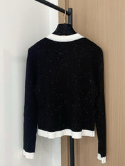 Black and White Minimalist Cardigan