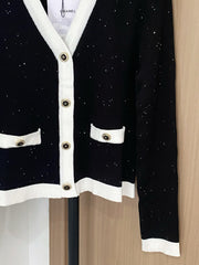 Black and White Minimalist Cardigan