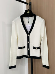 Black and White Minimalist Cardigan