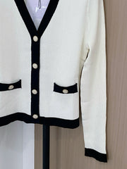 Black and White Minimalist Cardigan