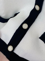 Black and White Minimalist Cardigan