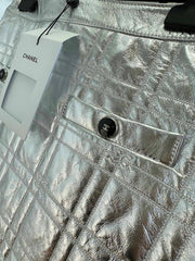 Embossed Plaid Cowhide Miniskirt