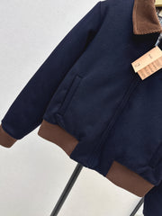 Wool turtleneck jacket