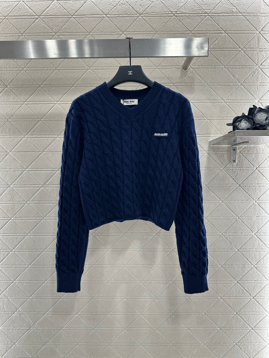 Cable-knit pullover sweater