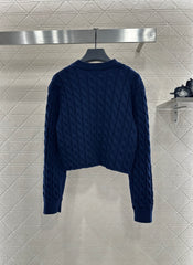 Cable-knit pullover sweater