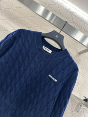 Cable-knit pullover sweater