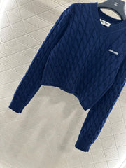 Cable-knit pullover sweater