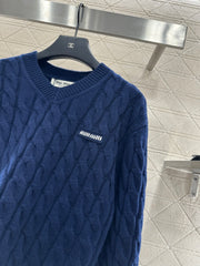 Cable-knit pullover sweater