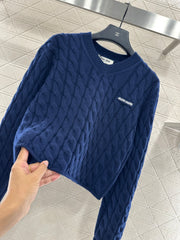 Cable-knit pullover sweater