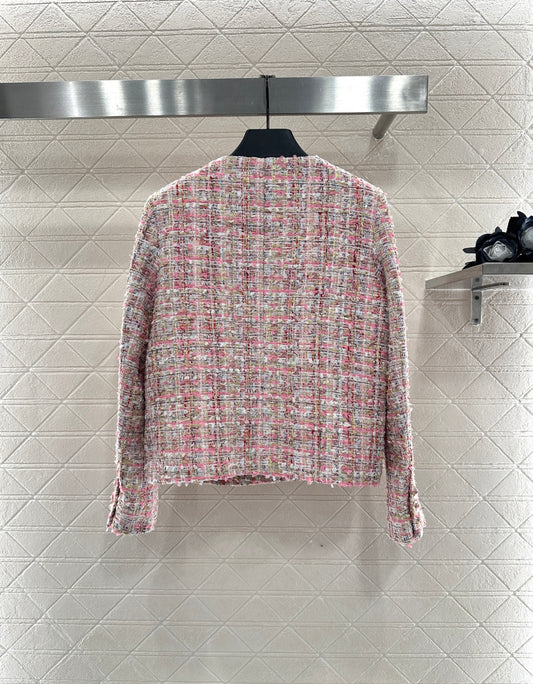 This slubby round-neck dress jacket