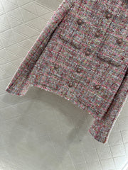 This slubby round-neck dress jacket