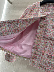 This slubby round-neck dress jacket