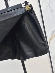 Lambskin Leather Skirt