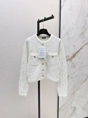 Exquisite sequined short cardigan