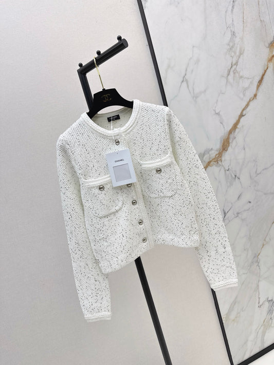 Exquisite sequined short cardigan