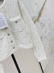 Exquisite sequined short cardigan