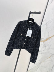 Exquisite sequined short cardigan