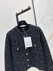Exquisite sequined short cardigan