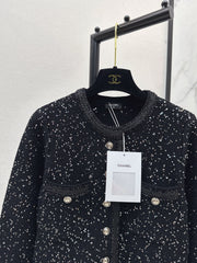 Exquisite sequined short cardigan