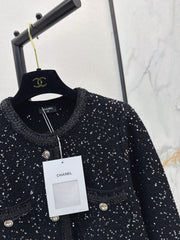 Exquisite sequined short cardigan
