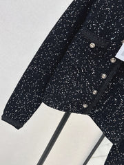 Exquisite sequined short cardigan