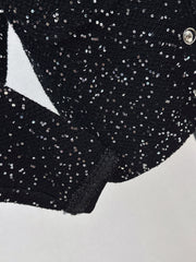 Exquisite sequined short cardigan