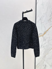 Exquisite sequined short cardigan