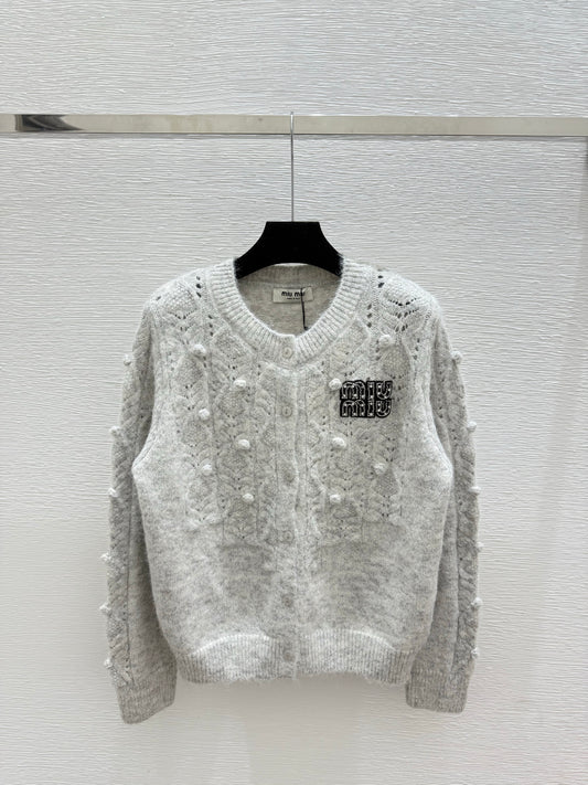 3D Ball Hollow Cardigan