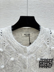 3D Ball Hollow Cardigan